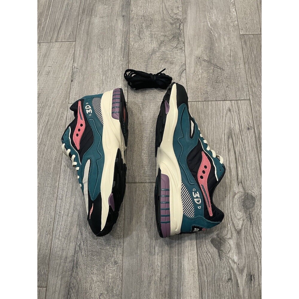 Size 11 - Saucony 3D Grid Hurricane Green Black